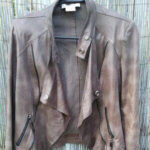 Jus D' Orange Paris Open Biker Brown Jacket - Sz.3
